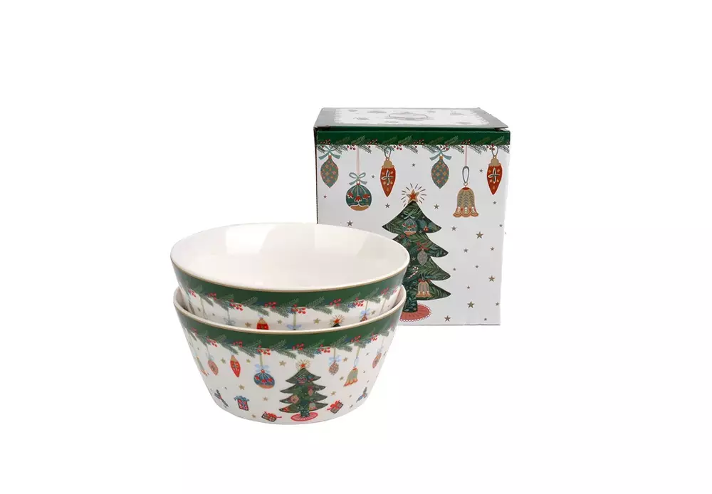 Duo Komplet 2 misek Around Christmas Tree 1