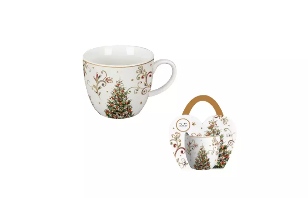 Duo Kubek 460ml w koszyczku Christmas Magic 1