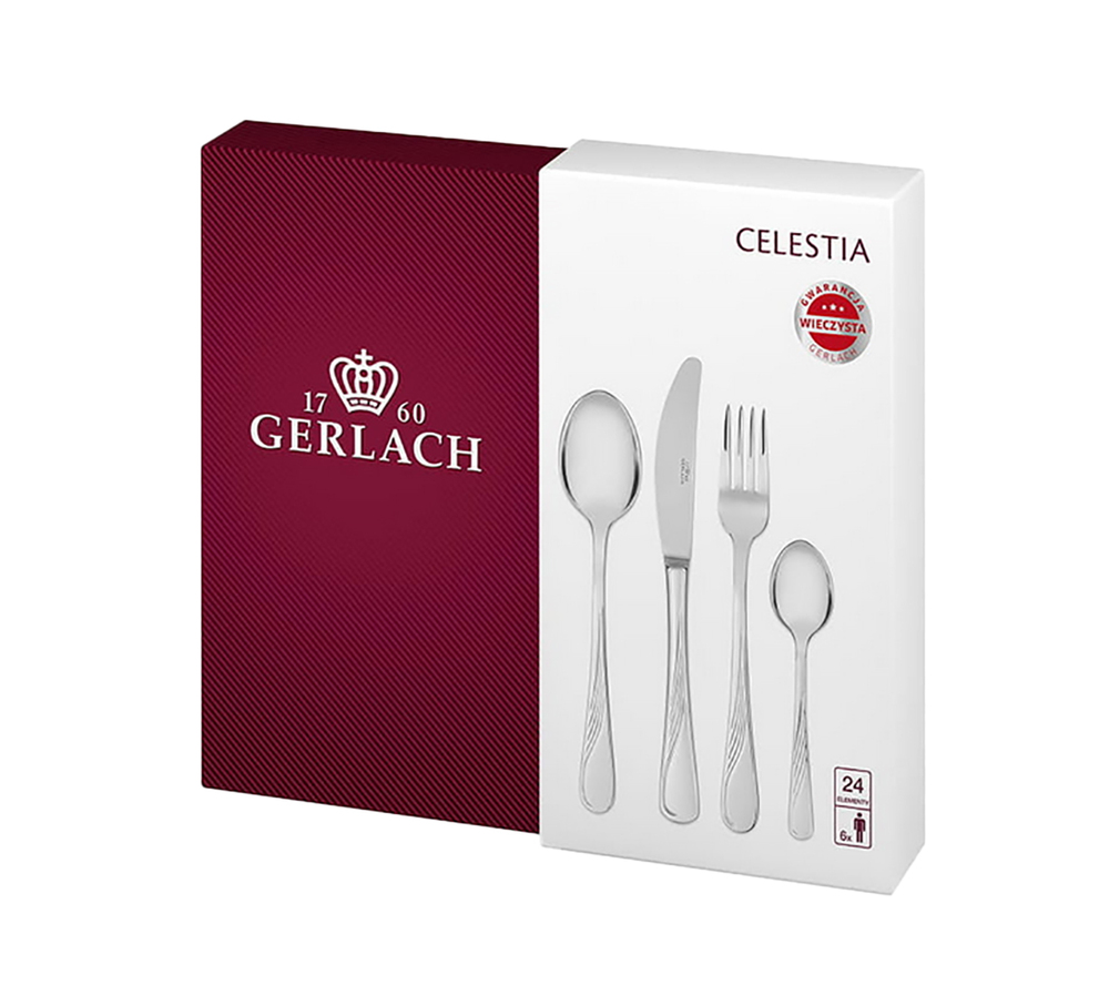 04AP Celestia kpl.sztućców 24szt w pud.flok.h18 1