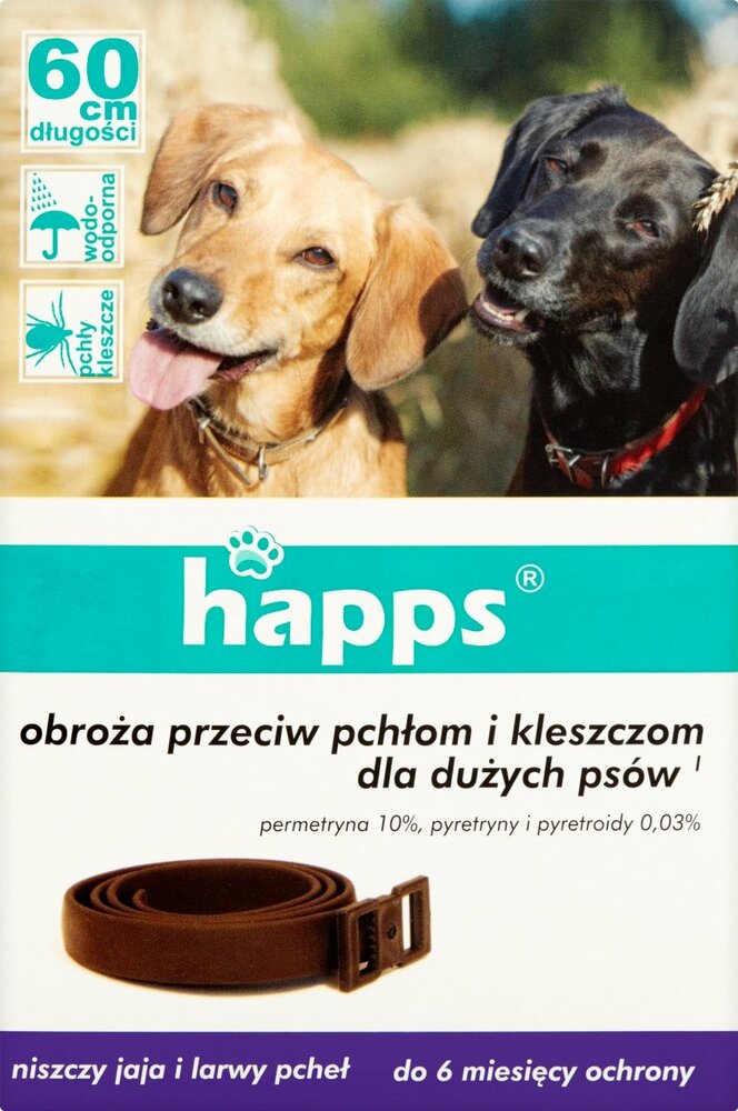 happs obroża przeciw pchłom i kleszczom dla dużych psów 410 1