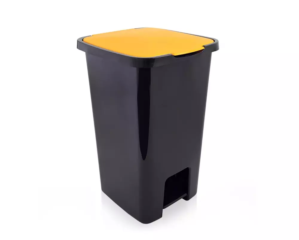 Artgos 4453 Kosz Sorta 45 z pedałem czarny żółty 1