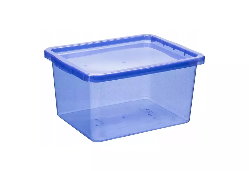 Basic Pojemnik 20L brokat śliwkowy z pokrywą 1