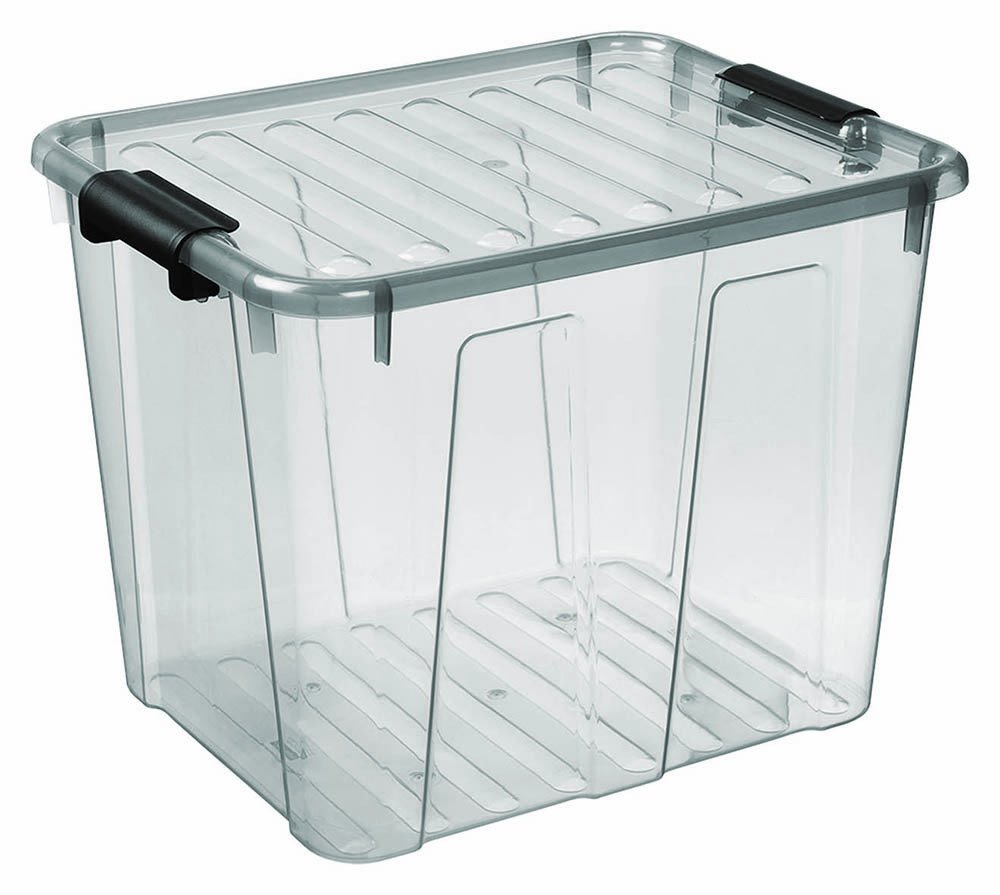 plast team pojemnik do przechowywa. szary + pokr.transparent 40L 1