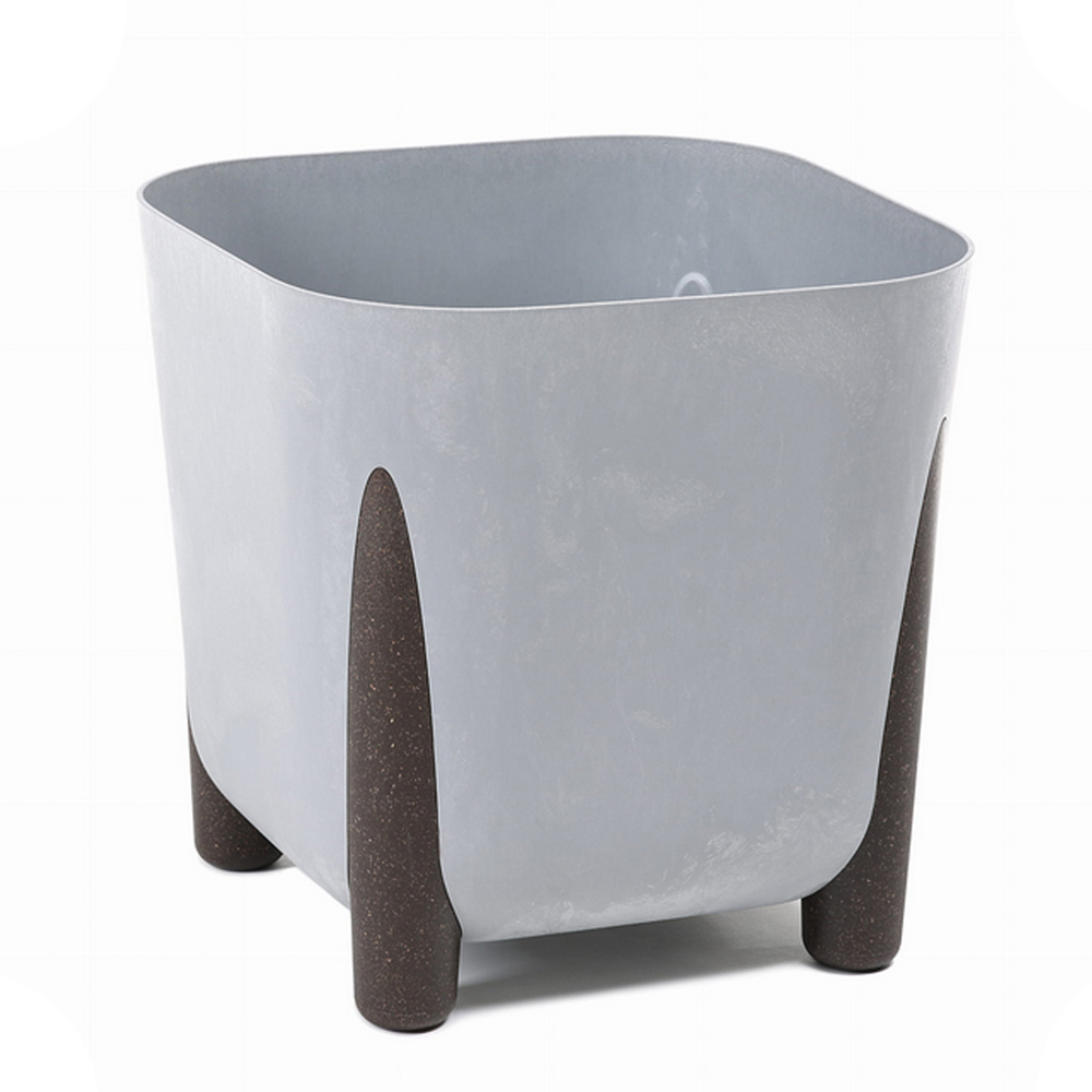 Doniczka kwadr. Frida 260x260 ECO recycled szary beton LA240-70 1