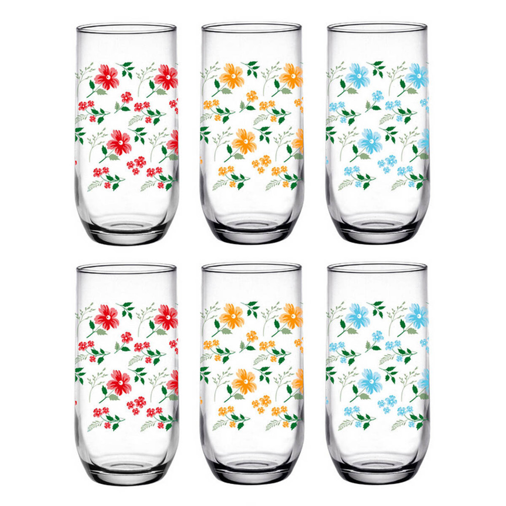 Szklanka wysoka 400ml Kwiatki Kpl 1