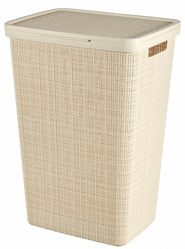 curver 8093 kosz na bieliznę jute 58L kremowy 1
