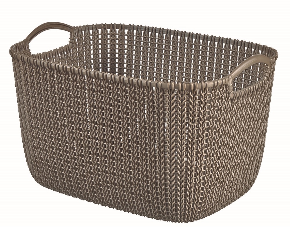 Curver koszyk prostokątny KNIT L 19 L ciemny brąz 1