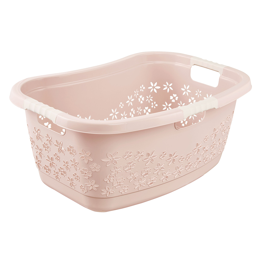 Keeep Lasse Ergonimiczny kosz na pranie z miękkimi uchwytami 50L nordic pink 1