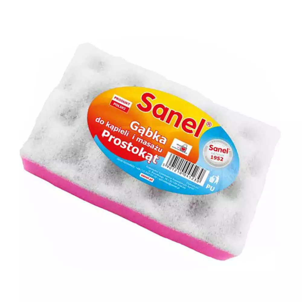 Gąbka do kąpieli i masażu prostokąt 1