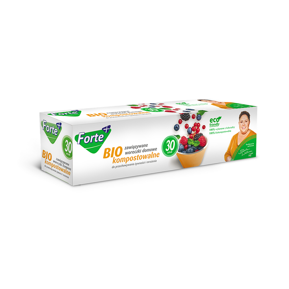 FORTE+ BIOkompostowalne woreczki domowe 30szt 1