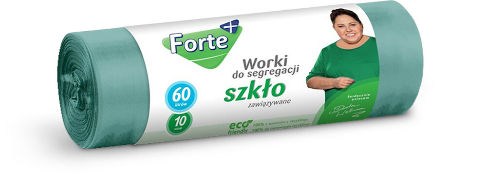 FORTE+ WNS zawiązywane do segregacji 60L 10szt. SZKŁO 1