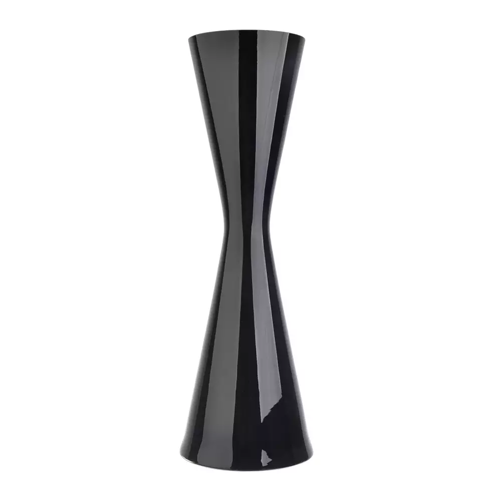 17-6645/B.Szlif Wazon Czarny H-60cm fi-19,3cm 1