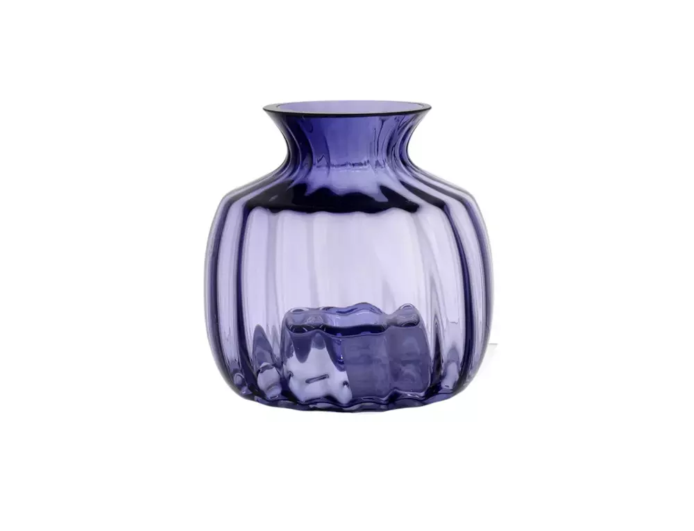 17-9937.Szlif.Optyk. Wazon Fiolet H-12,8cm fi-13,5cm 1
