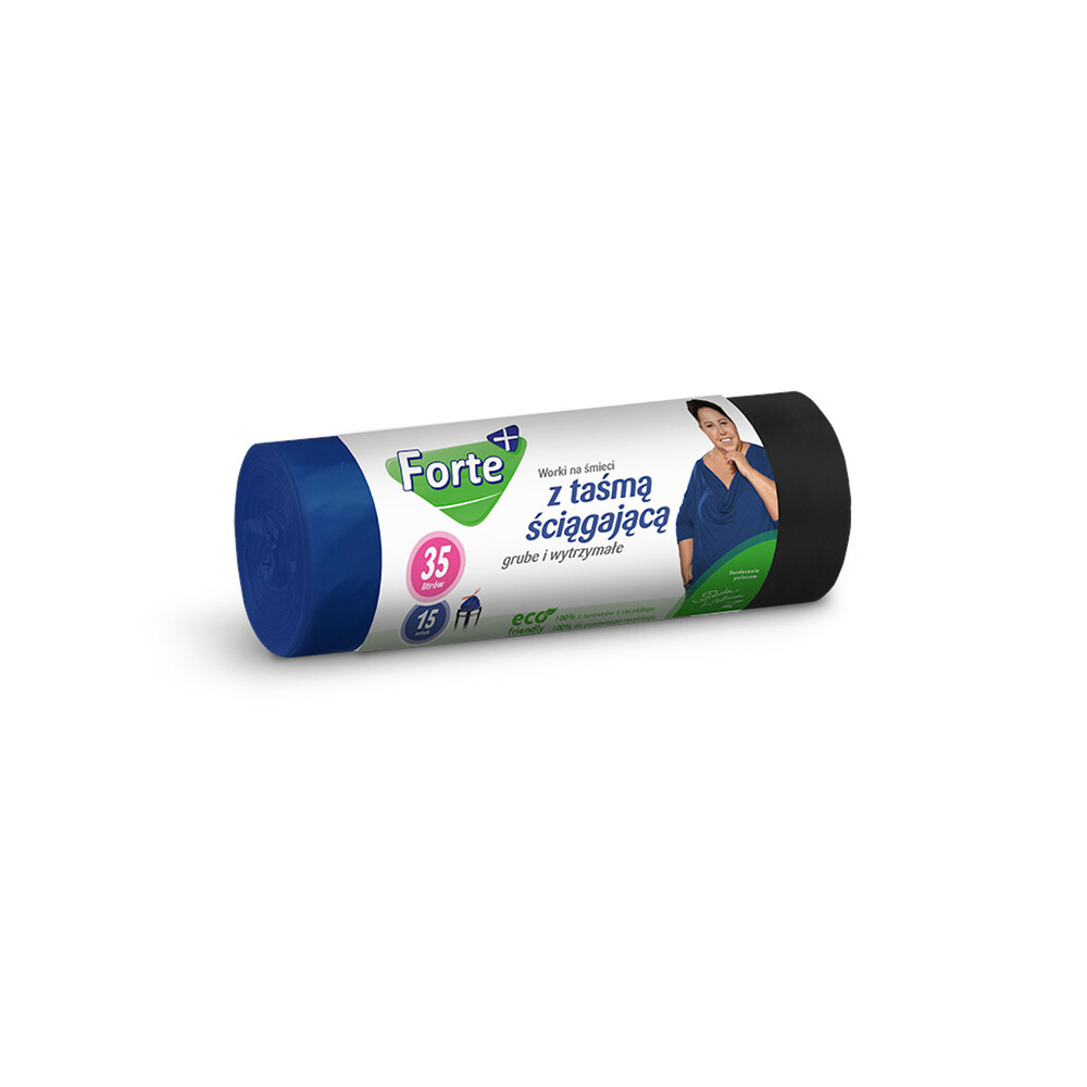 FORTE+ WNS LDPE z taśmą 35L 15szt 1
