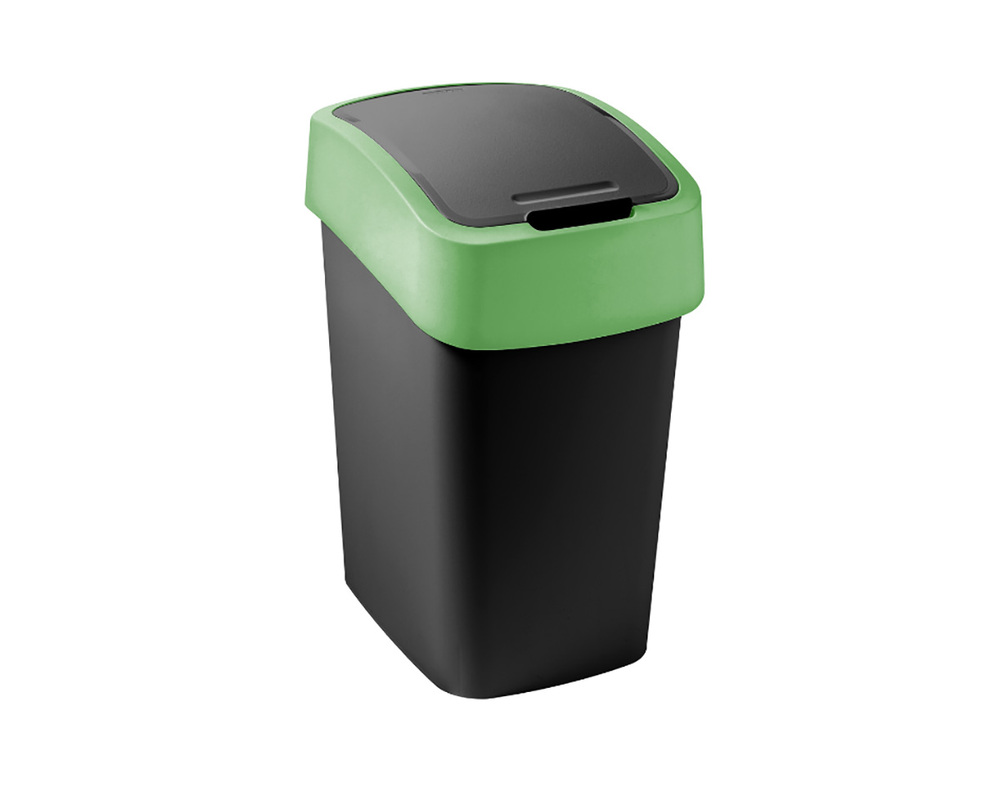 Curver Kosz na śmieci Flip 9L czarny/zielony 02170-847-00 1