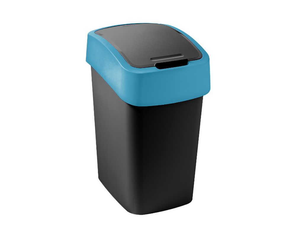 Curver Kosz na śmieci Flip 9L czarny/niebieski 02170-280-00 1