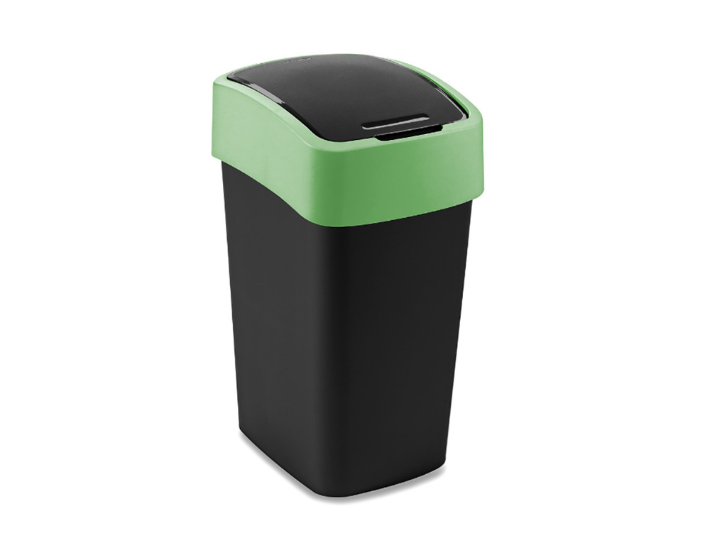 Curver Kosz na śmieci Flip 25L czarny/zielony 02171-847-00 1