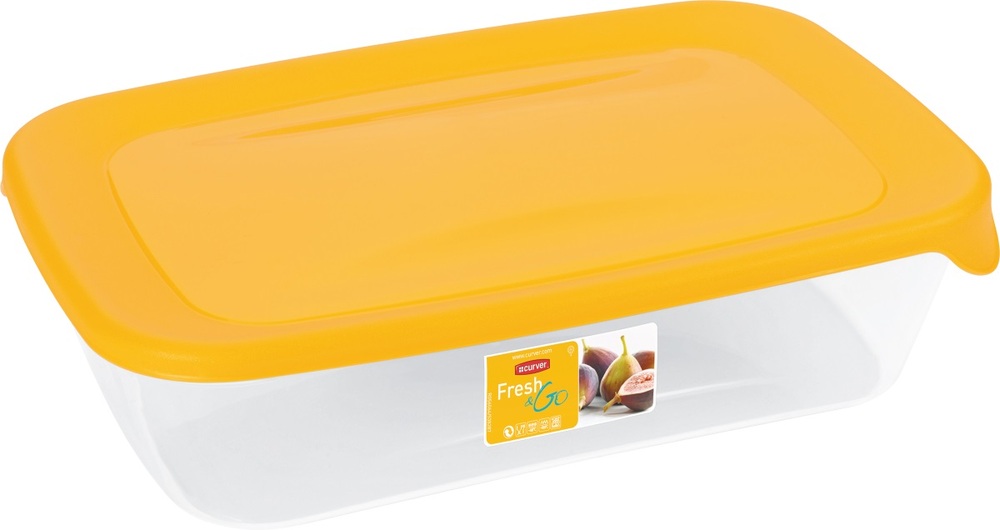 Curver pojemnik freshgo 1L prostok. żółty 1