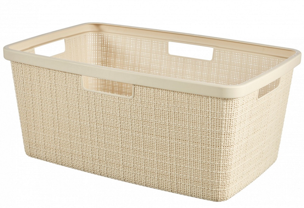 curver 8091 kosz do magla jute 46L kremowy 1
