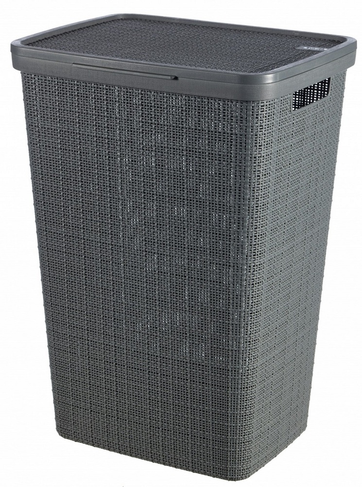 curver 8093 kosz na bieliznę jute 58L ciemny szary 1