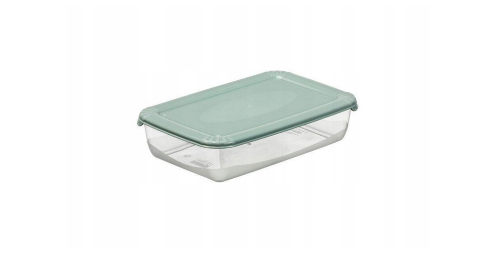 plast team Pojemnik do żywności prostokątny Polar 0,9L Solid Chinois Green 1671 1