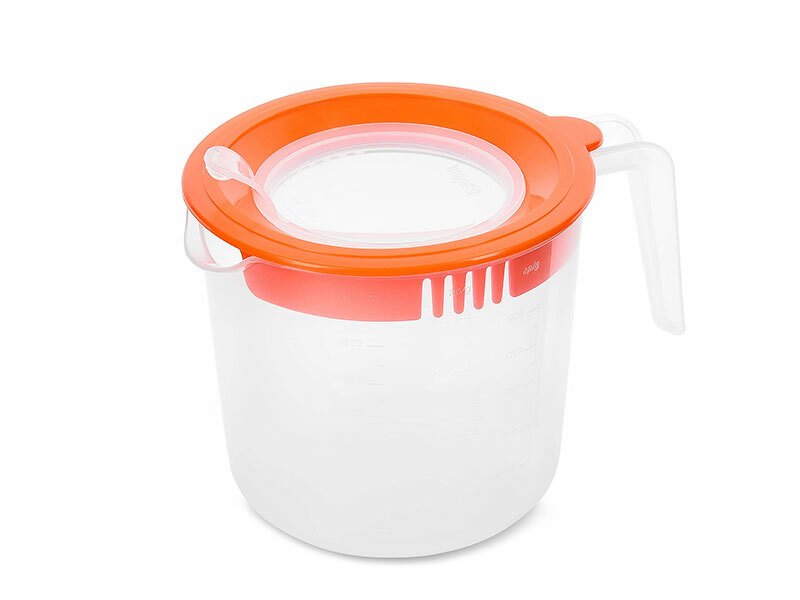 YL Dzbanek do spieniania z miarką 1,5L mandarynkowy 1