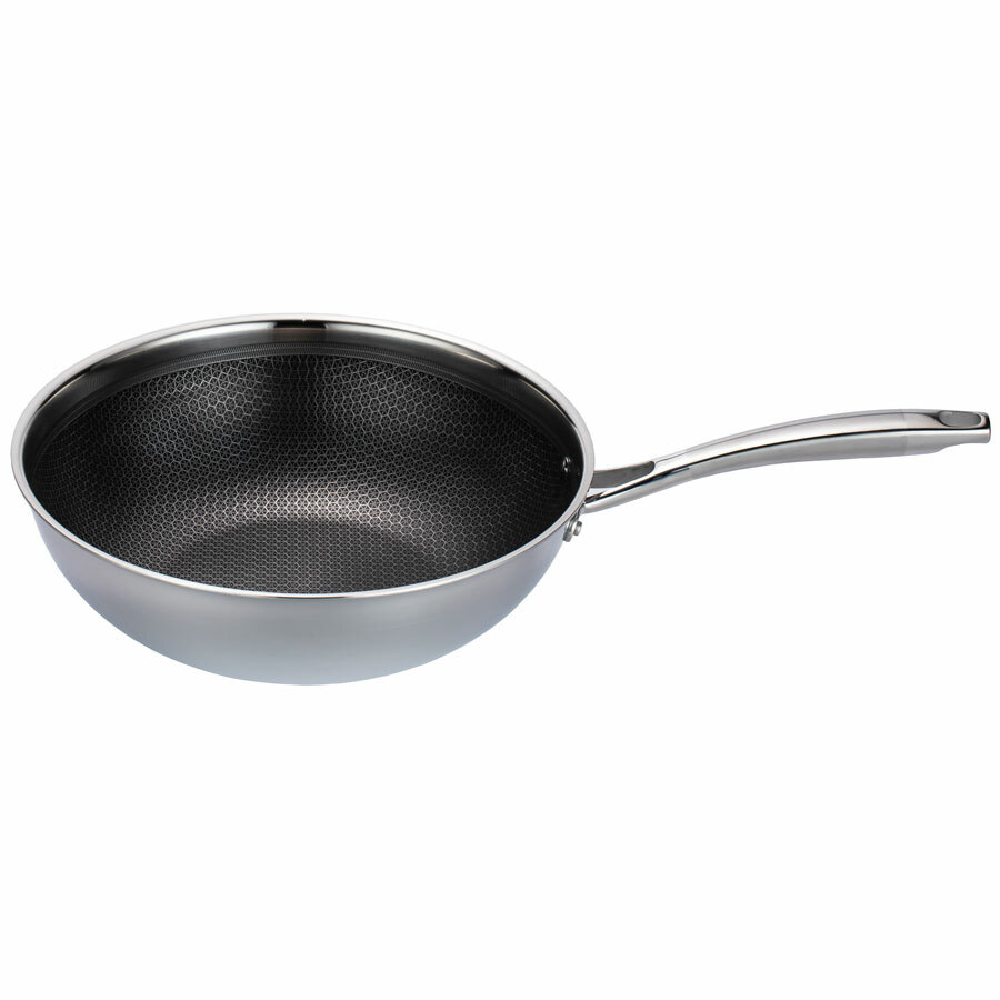 MR-1224-30 profesjonalna patelnia wok fi30 nierdzewna 1