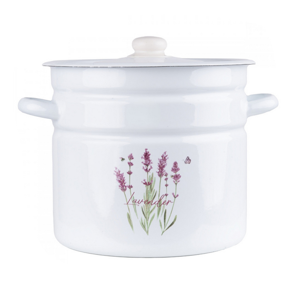 Garnek emaliowany z/p Lawenda 12L 28cm 1