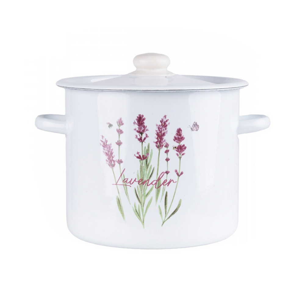 Garnek emaliowany Lawenda z/p 7L 24cm 1