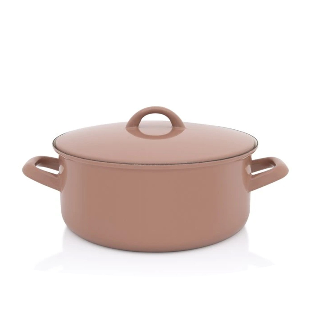 Metalac Mocha Mousse Garnek niski z pokrywką 24cm 1