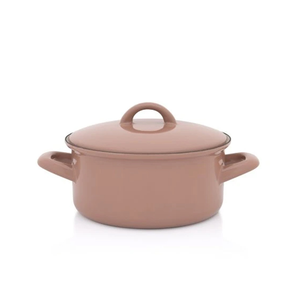 Metalac Mocha Mousse Garnek niski z pokrywką 16cm 1