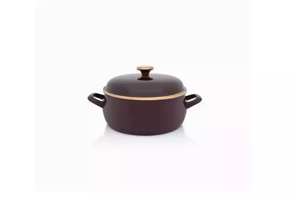 Metalac Bordeaux Princ Garnek emaliowany niski z pokrywką 20cm/2,9L 1