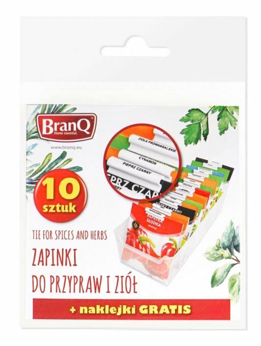 branq 1645 kpl 10szt zapinek do torebek/przypraw 1