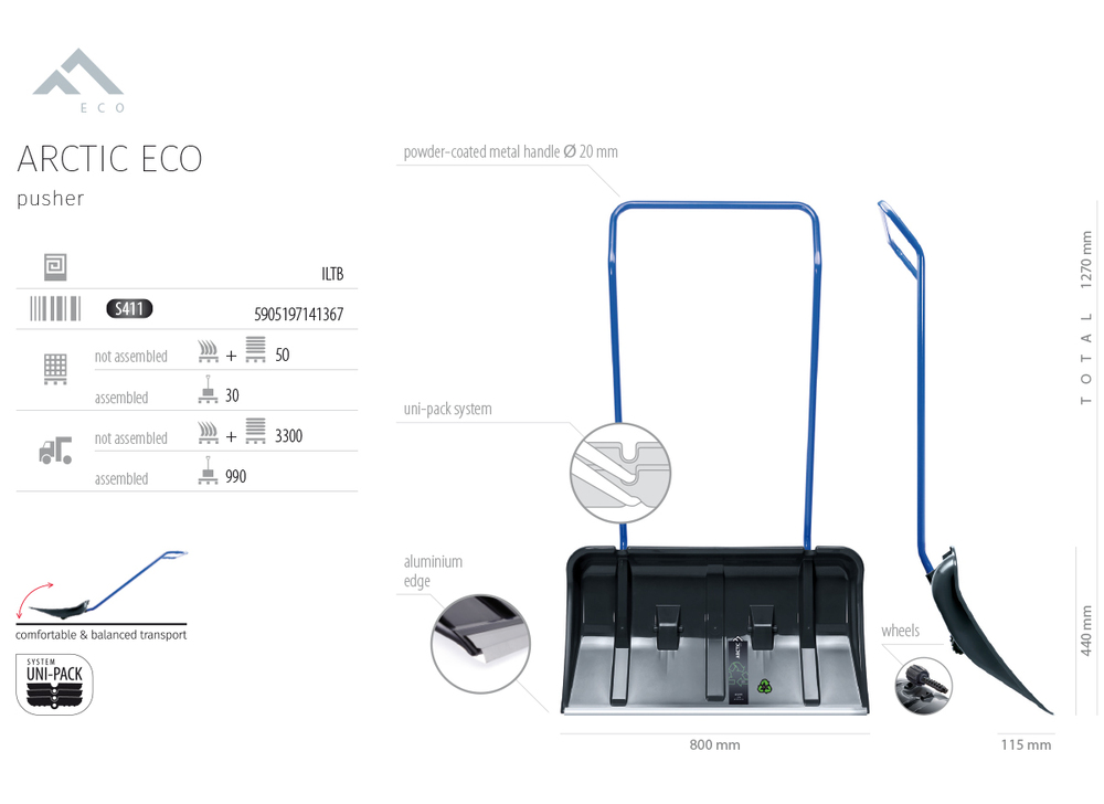 PR zgarniacz Arctic Eco czarny 1