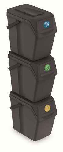 PR Kosz na śmieci 3x25L Sortibox - antracytowy 1