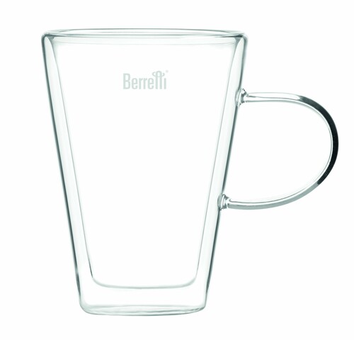 berretti tazza BR-7245 kpl 2 szt szklanek z uchem podwójna ścianka 300ml 1