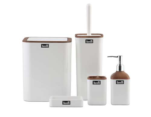 berretti zest. łazienkowy 5 el kw.+drewno biały BR-7856 1