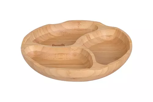 Berretti Talerz do przystawek trójdzielny bambusowy 25x4cm BR-0312 1