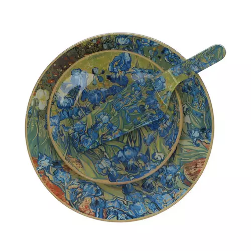 198-7553 Kpl. Patera i 6 talerzyków - V. van Gogh, Irysy 1