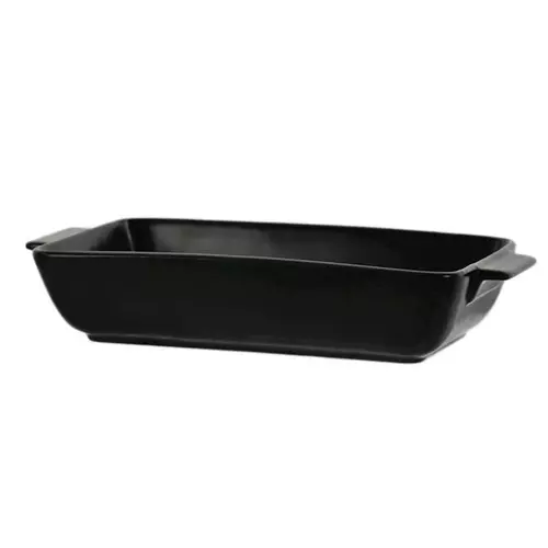MPL Porcelanowy półmisek do zapiekanki Czarny prostokątny 23x11cm 1