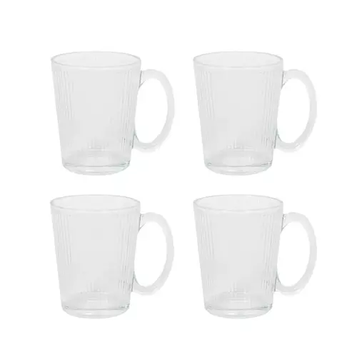 MPL Szklany zestaw kubków 300ml 4szt. Ryfle 1