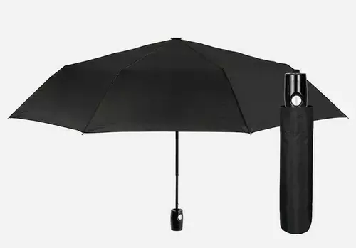 Parasol półautomatyczny składany Perletti czarny z pokrowcem 9600701 1