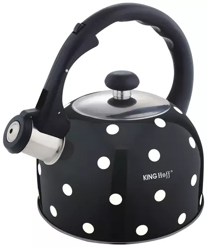 KH1051 czajnik 2,6L metal czarny w białe kropki 1