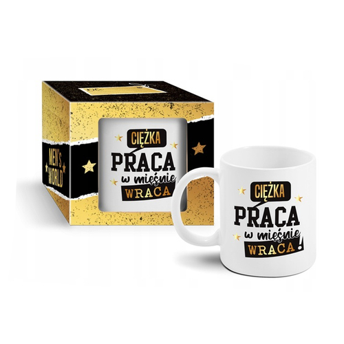 mens world gold kubek boss 300ml ciężka praca w mięśnie wraca 1