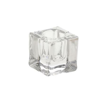 C2084-4/96 Świecznik szklany 4x4x4cm/120g 1