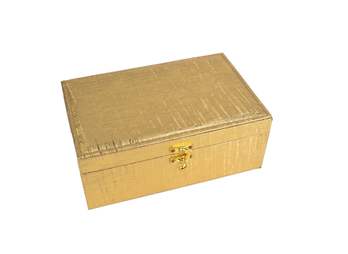 XB21411G/16 Kasetka MDF 26x18x10cm złota 1