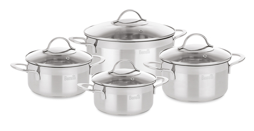 Berretti kpl. garnków 8el. Breva BR-6385 1,5L/2,2L/2,8L/4,9L 1