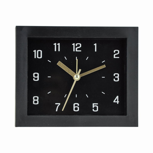 Zegar budzik plastikowy czarny 13,4x3,5x11cm KO-9294 1
