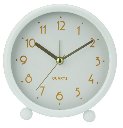 Zegar budzik plastikowy biały 10,8x4cm KO-9300 1