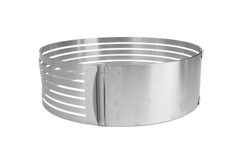 DOMIK Opaska do ciasta z podziałką nierdzewna 24-30x8cm DO-9515 1